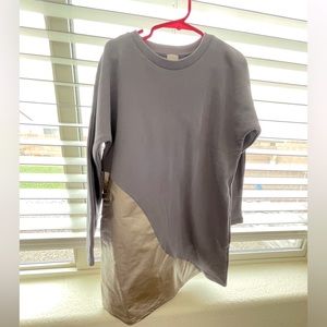 COS kid Girls' pockets purple silver Sweatshirt Dress / Size 6-8Years NWT